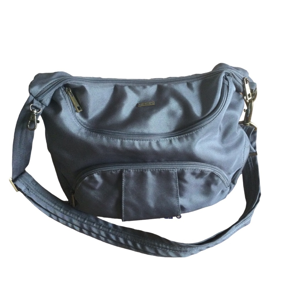 Travelon Gray Anti-Theft Nylon Crossbody Bag - Picture 4 of 16